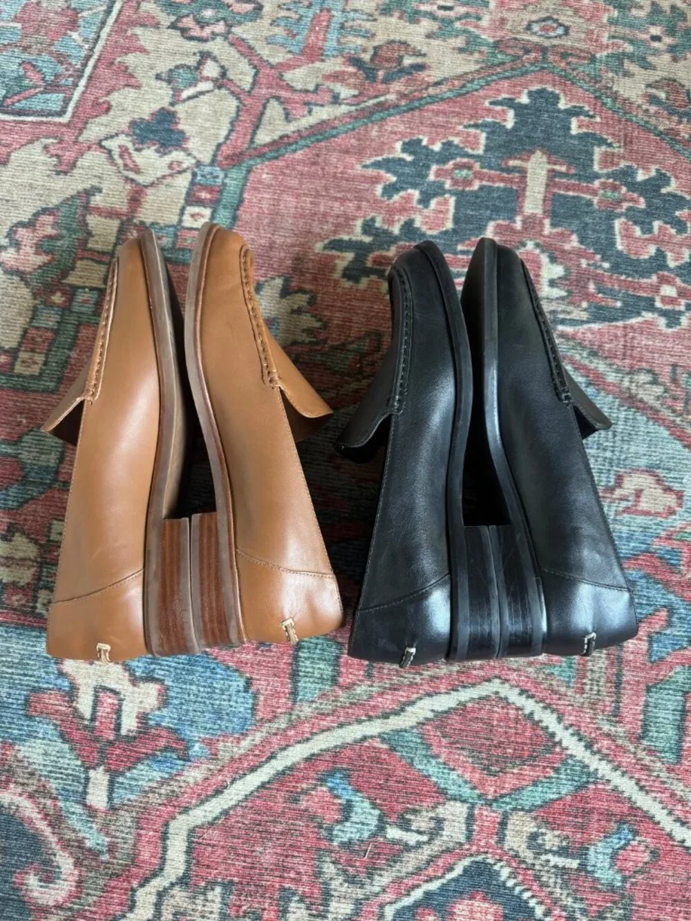 TWO PAIRS Everlane Womens The Modern Loafer Black and Camel 10.5